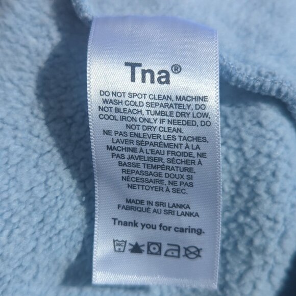 TNA Blue Zip Up Quarter Zip Sweater Mega Fleece Casual - Size 2 Good Condition - Picture 4 of 5